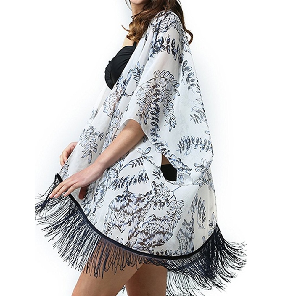 LAST ONE NEW Leaf Kimono Coverup Jacket OS to Plus - Picture 3 of 8